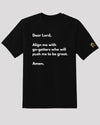 Black tee with &#39;go-getters&#39; prayer