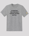 Gray &#39;FIGHTING INVISIBLE BATTLES&#39; tee