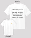 White tee with motivational message - Front &amp; Back Display