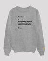 Gray &#39;blessing&#39; sweatshirt with yellow design