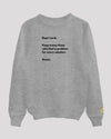 Gray &#39;problem solution&#39; sweatshirt