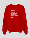 Red &#39;authenticity prayer&#39; sweatshirt