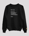 Black &#39;authenticity prayer&#39; cuffed sweatshirt