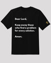 Black &#39;problem solution&#39; tee