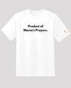 White &#39;Mama&#39;s Prayers&#39; tee with logo