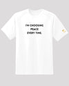 White &#39;CHOOSING PEACE&#39; tee