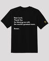 Black &#39;greatest mom&#39; tee with yellow logo